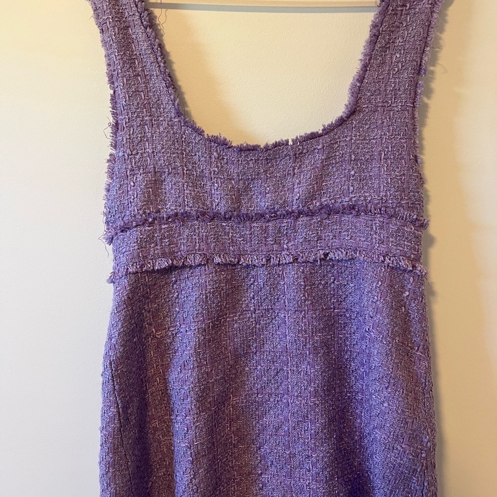 Zara Lilac Tweed vest Dress - Picture 9 of 10